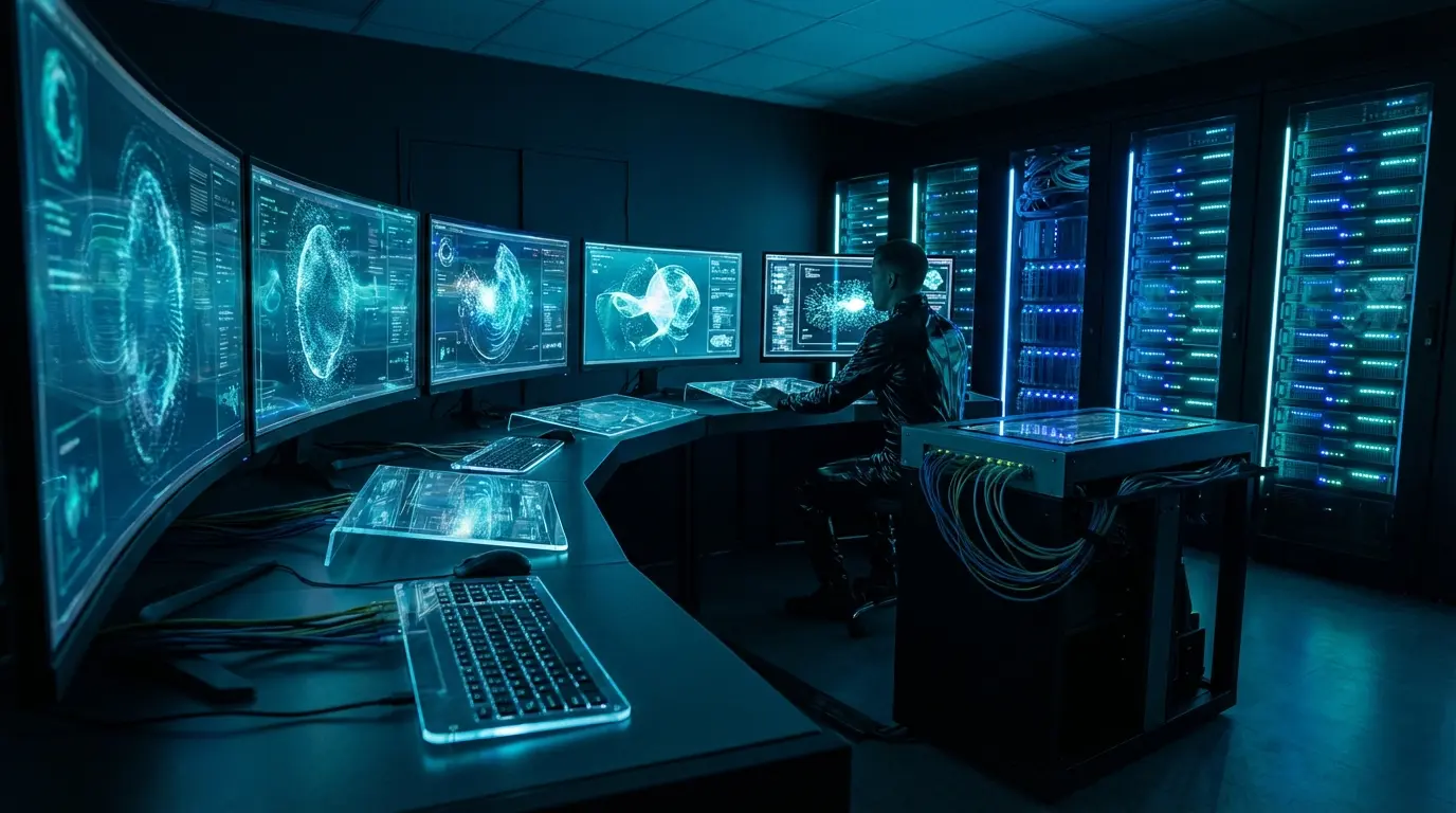 a futuristic control room interior for data synthe 1769762190834