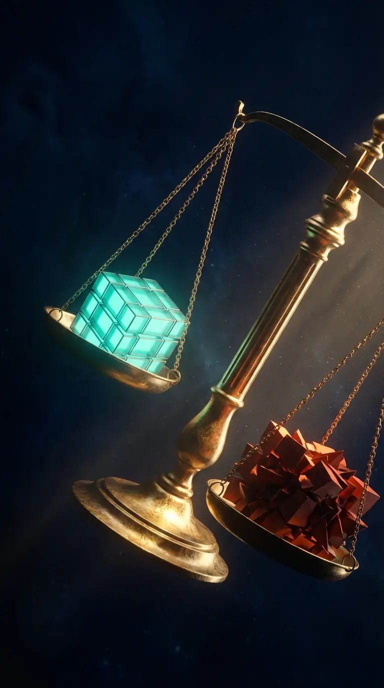 cinematic close up of a golden scale of justice fl 1773674497203