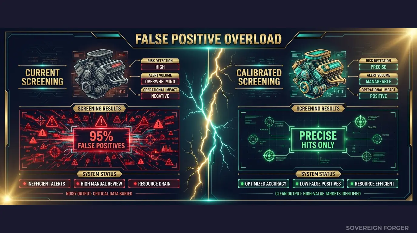 Problem visualization — insurance sanctions screening