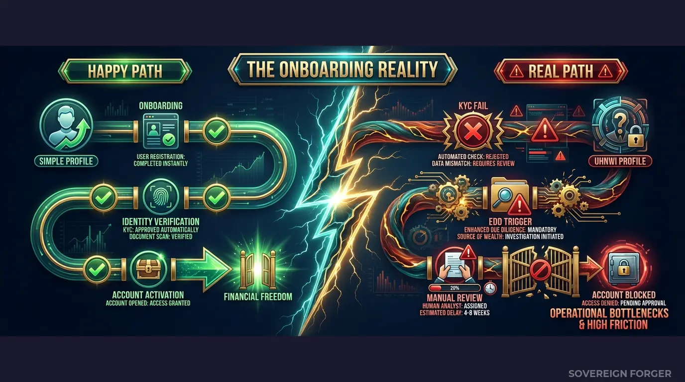 Problem visualization — neobank onboarding simulation