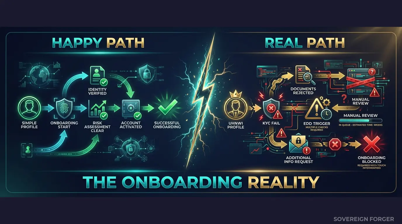 Problem visualization — payment processor onboarding simulation