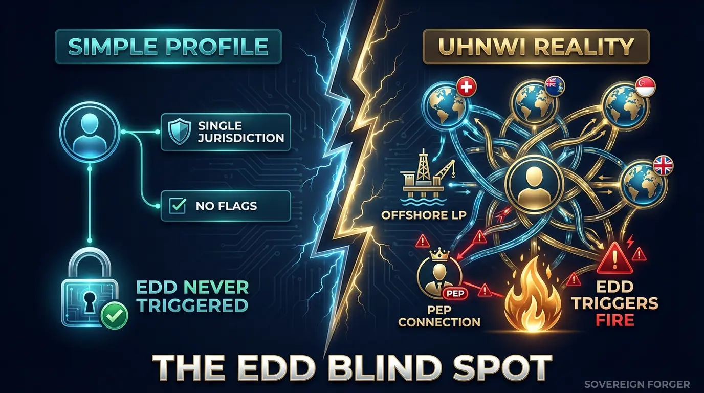 Problem visualization — traditional bank edd simulation