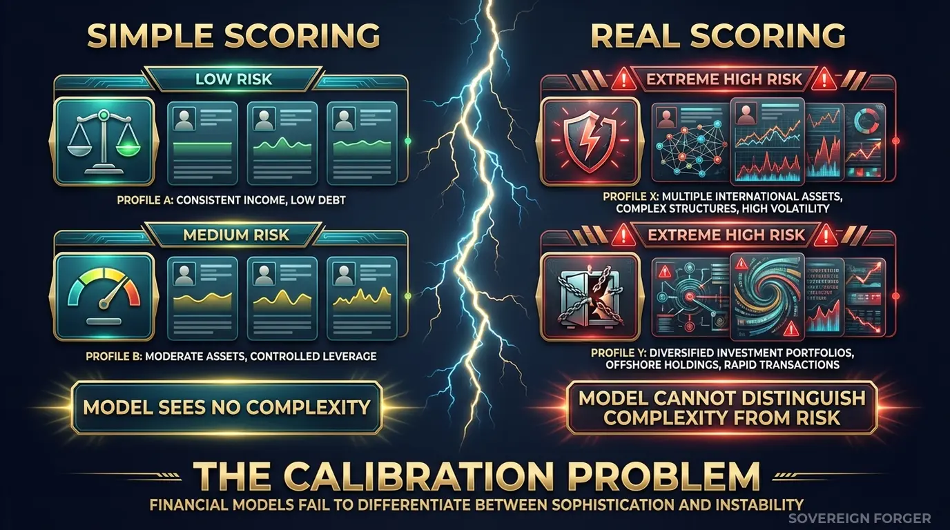 Problem visualization — traditional bank risk scoring