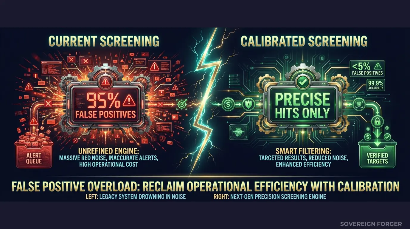 Problem visualization — traditional bank sanctions screening